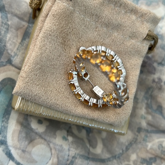 Citrine inside out hoops - Picture 3 of 3